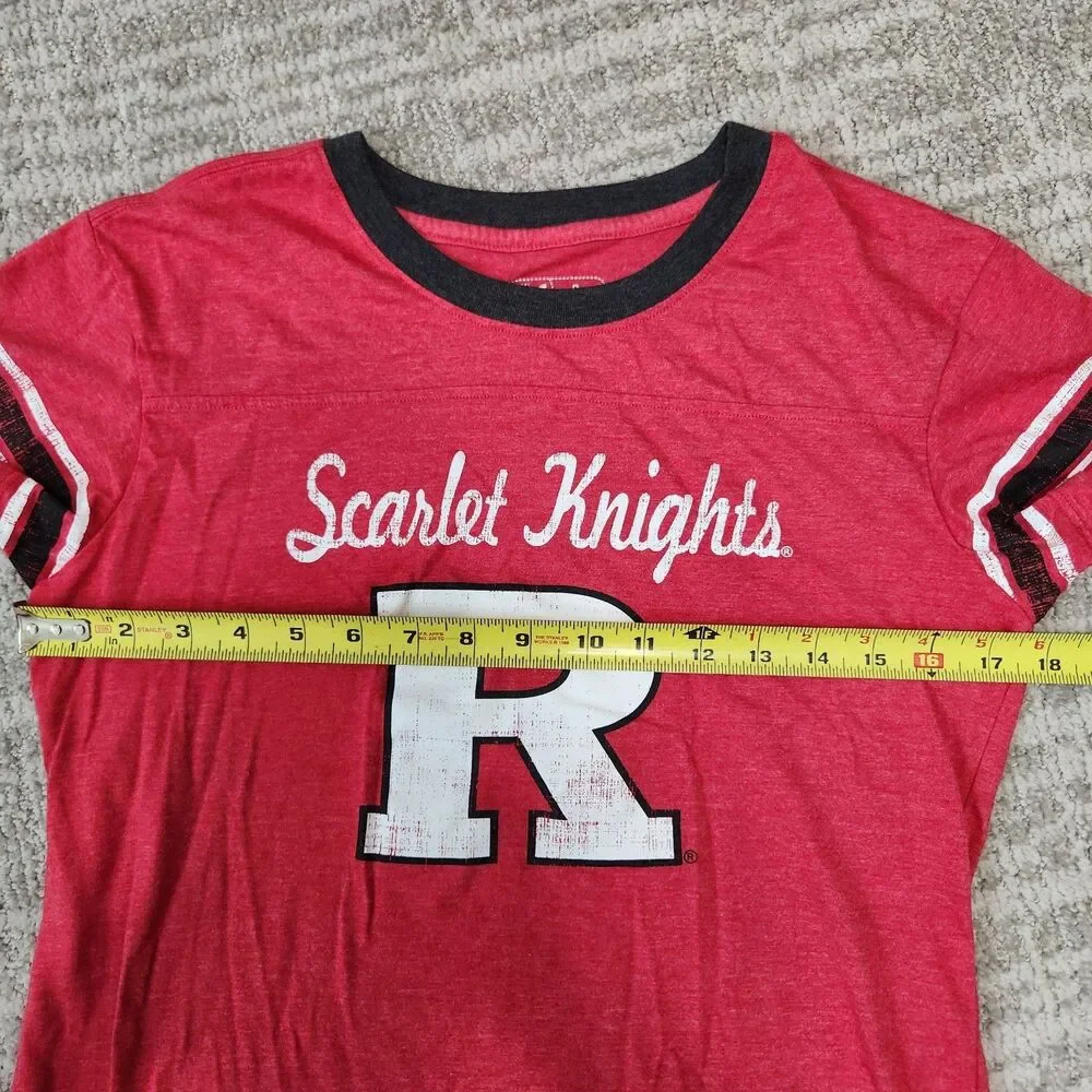 Rutgers Girls Youth Scarlet Knights Short Sleeve Shirt Top Size L